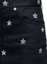 Detail View - Click To Enlarge - SAINT LAURENT - Sequin star embellished denim skirt