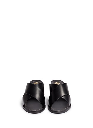 Front View - Click To Enlarge - TORY BURCH - 'Montrose' cross vamp leather mules