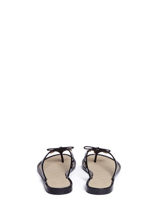 Back View - Click To Enlarge - TORY BURCH - Bow jelly thong sandals