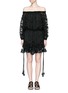 Main View - Click To Enlarge - CHLOÉ - Off-shoulder floral lace drawstring dress