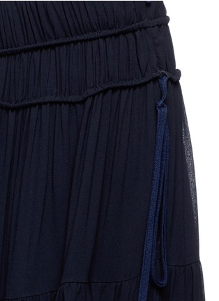 Detail View - Click To Enlarge - CHLOÉ - Drawstring wide leg crepe harem pants