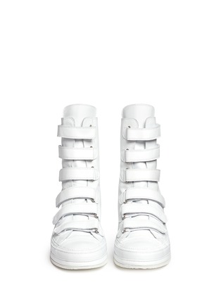 Figure View - Click To Enlarge - ANN DEMEULEMEESTER -  strap leather sneaker boots