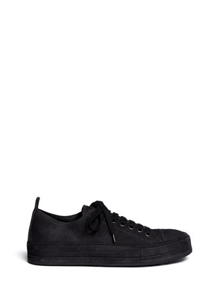 Main View - Click To Enlarge - ANN DEMEULEMEESTER - Suede low top sneakers