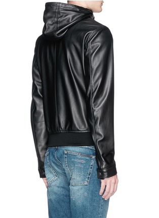 Back View - Click To Enlarge - - - Hood leather jacket