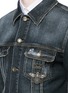 Detail View - Click To Enlarge - - - Crown and bee embroidery denim jacket