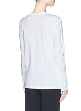 Back View - Click To Enlarge - T BY ALEXANDER WANG - Patch pocket welded seam long sleeve T-shirt