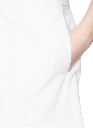 Detail View - Click To Enlarge - T BY ALEXANDER WANG - Folded cotton Oxford A-line skirt