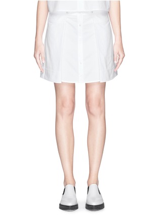 Main View - Click To Enlarge - T BY ALEXANDER WANG - Folded cotton Oxford A-line skirt