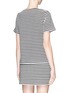 Back View - Click To Enlarge - T BY ALEXANDER WANG - Leather trim boatneck twist stripe top