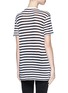 Back View - Click To Enlarge - T BY ALEXANDER WANG - Stripe linen T-shirt