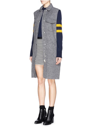 Figure View - Click To Enlarge - T BY ALEXANDER WANG - Rugby stripe merino wool sweater