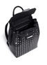 Detail View - Click To Enlarge - ALEXANDER WANG - 'Prisma' rhodium eyelet leather backpack