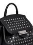 Detail View - Click To Enlarge - ALEXANDER WANG - 'Prisma' rhodium eyelet leather backpack