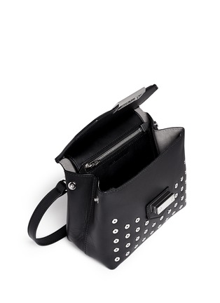 Detail View - Click To Enlarge - ALEXANDER WANG - 'Marion' eyelet leather crossbody bag