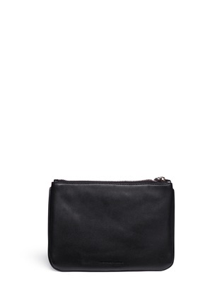 Back View - Click To Enlarge - ALEXANDER WANG - 'Sneaker' mixed leather zip pouch
