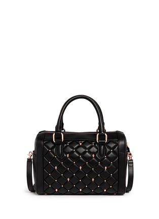 Back View - Click To Enlarge - THOMAS WYLDE - 'Baby Love' skull stud quilted leather duffle bag