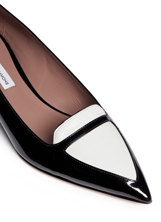 Detail View - Click To Enlarge - TABITHA SIMMONS - 'Hallie' vamp panel patent leather pumps