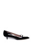 Main View - Click To Enlarge - TABITHA SIMMONS - 'Hallie' vamp panel patent leather pumps