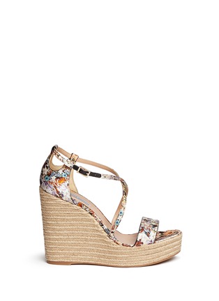 Main View - Click To Enlarge - TABITHA SIMMONS - 'Jenny' dizzy floral print wedge espadrilles