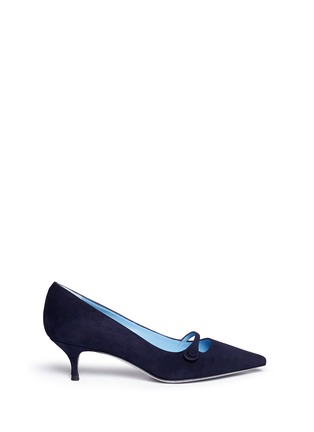 Main View - Click To Enlarge - RENÉ CAOVILLA - x BLITZ suede Mary Jane pumps