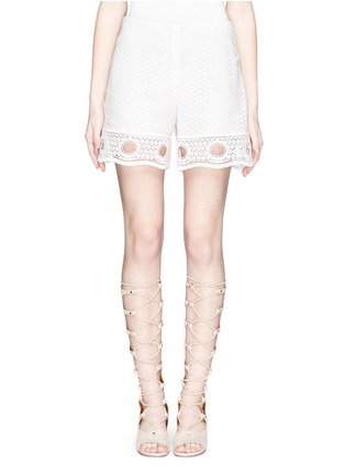 Main View - Click To Enlarge - CHLOÉ - Broderie anglais shorts