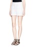 Front View - Click To Enlarge - CHLOÉ - Patch pocket embroidery guipure lace shorts