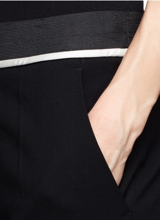 Detail View - Click To Enlarge - HAIDER ACKERMANN - Stretch waistband fleecewool blend pants