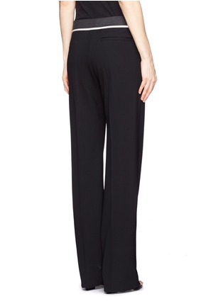 Back View - Click To Enlarge - HAIDER ACKERMANN - Stretch waistband fleecewool blend pants