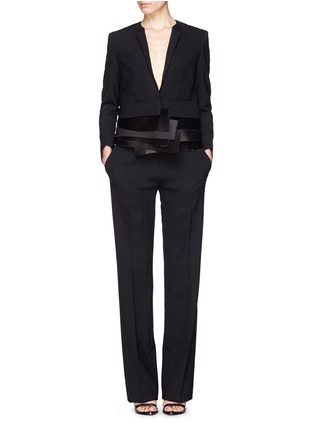 Figure View - Click To Enlarge - HAIDER ACKERMANN - Stretch waistband fleecewool blend pants