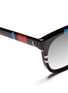Detail View - Click To Enlarge - SHERIFF & CHERRY - 'G11' hand paint stripe varnished acetate sunglasses