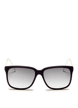 Main View - Click To Enlarge - SHERIFF & CHERRY - 'G12' contrast temple matte acetate sunglasses