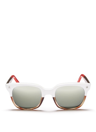 Main View - Click To Enlarge - SHERIFF & CHERRY - 'G11' polished contrast acetate sunglasses