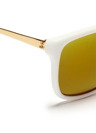 Detail View - Click To Enlarge - SHERIFF & CHERRY - 'G12' contrast temple matte acetate sunglasses