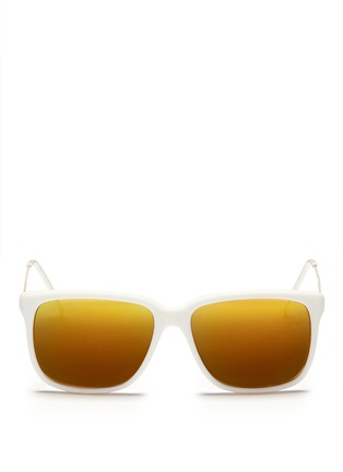 Main View - Click To Enlarge - SHERIFF & CHERRY - 'G12' contrast temple matte acetate sunglasses