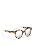 Figure View - Click To Enlarge - SHERIFF & CHERRY - 'Woody' shell effect acetate round sunglasses