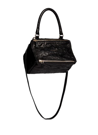 Front View - Click To Enlarge - GIVENCHY - 'Pandora' small crinkle leather bag