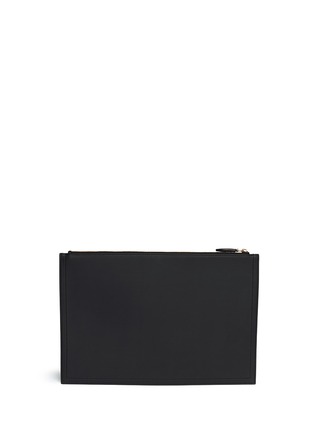 Back View - Click To Enlarge - GIVENCHY - 'Antigona' large rubberised flat zip pouch