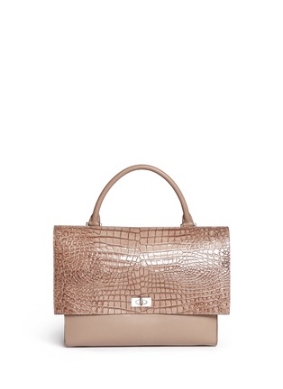 Main View - Click To Enlarge - GIVENCHY - 'Shark' medium embossed leather flap bag