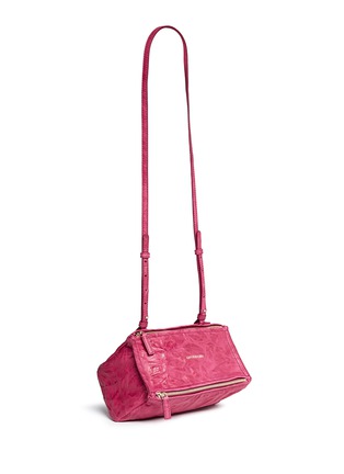 Front View - Click To Enlarge - GIVENCHY - 'Pandora' mini crinkle leather bag 