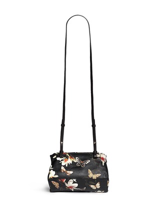 Back View - Click To Enlarge - GIVENCHY - 'Pandora' mini magnolia and butterfly print leather bag