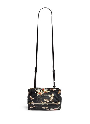 Main View - Click To Enlarge - GIVENCHY - 'Pandora' mini magnolia and butterfly print leather bag