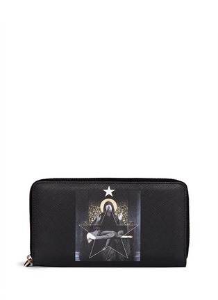 Main View - Click To Enlarge - GIVENCHY - Madonna print coated canvas zip continental wallet