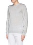 Front View - Click To Enlarge - FAÇONNABLE - Pocket silk-cashmere sweater
