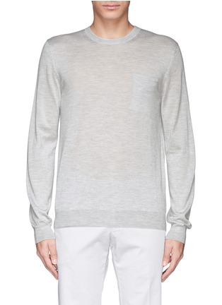Main View - Click To Enlarge - FAÇONNABLE - Pocket silk-cashmere sweater