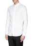Front View - Click To Enlarge - FAÇONNABLE - Braid trim poplin shirt