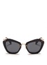 Main View - Click To Enlarge - MIU MIU - 'Noir' cat eye acetate sunglasses