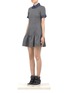 Front View - Click To Enlarge - MARKUS LUPFER - Dahlia denim-trim jewel stone dress