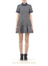 Main View - Click To Enlarge - MARKUS LUPFER - Dahlia denim-trim jewel stone dress