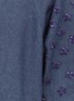 Detail View - Click To Enlarge - MARKUS LUPFER - Dahlia jewel-stone sleeve denim top