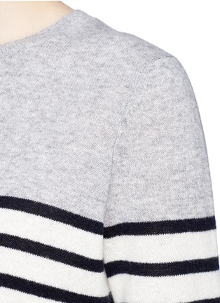 Detail View - Click To Enlarge - VINCE - Colourblock stripe cashmere sweater
